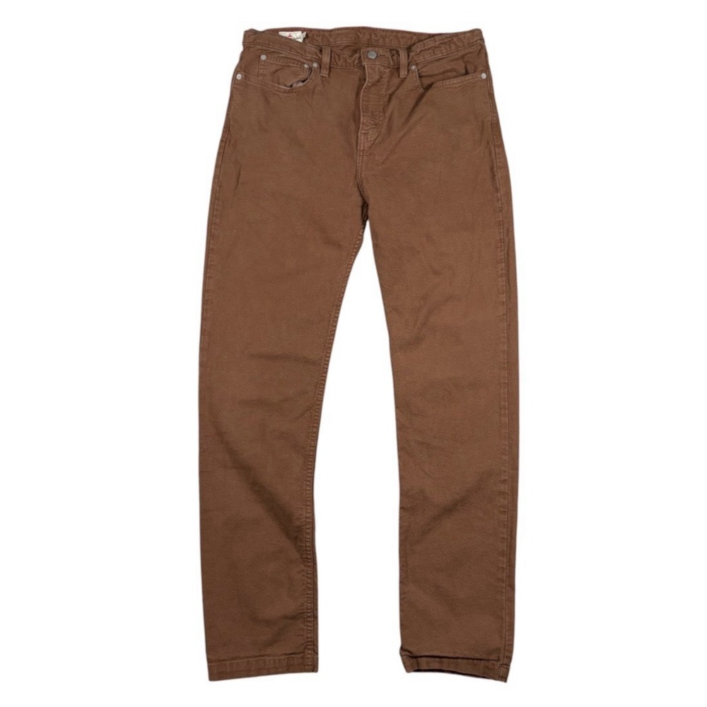 American Giant Roughneck Straight Canvas Pants Mens 36x34 Tobacco Brown USA